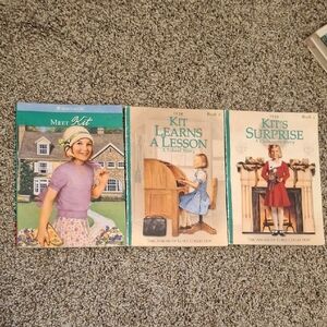 American Girl Kit Book Set - Purple, Teal, Cream Covers Sold As A Set